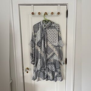 Black and White Patterned Dress